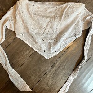 White Eyelet Off-Shoulder Top